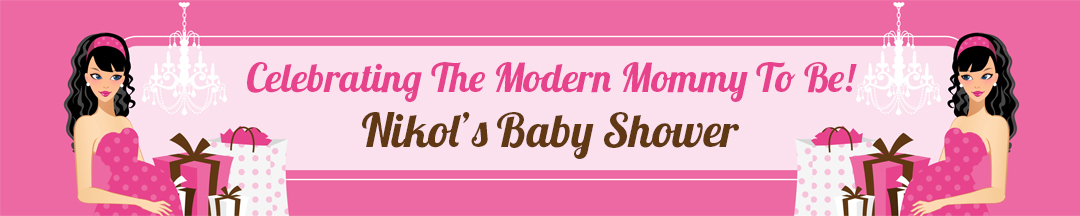  Modern Mommy Crib It's A Girl - Personalized Baby Shower Banners Black Hair A