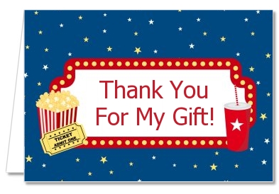 Movie Theater - Birthday Party Thank You Cards