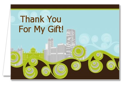 New Jersey Skyline - Bridal Shower Thank You Cards