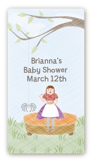 Nursery Rhyme - Lil Miss Muffett Baby Shower rectangular ... Nursery Rhyme - Lil Miss Muffett Baby Shower rectangular ...