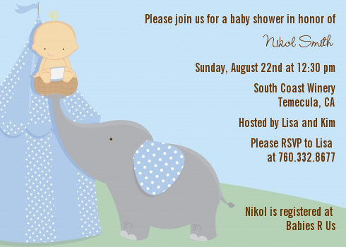  Our Little Peanut Boy - Baby Shower Invitations Peanut Boy