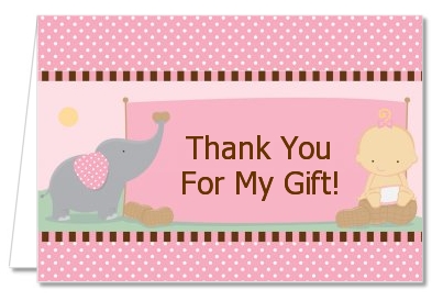 Our Little Peanut Girl - Baby Shower Thank You Cards
