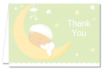 Over The Moon - Baby Shower Thank You Cards