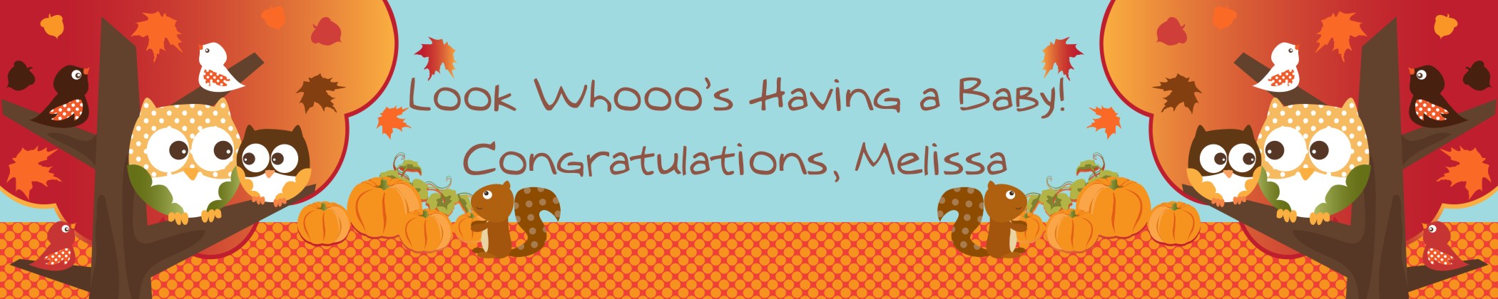 Owl Fall Theme Or Halloween Baby Shower Banners Baby Shower Banners Owl Fall Theme Or Halloween Banners Owl Fall Theme Or Halloween Personalized Baby Shower Banners