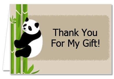 Panda - Baby Shower Thank You Cards