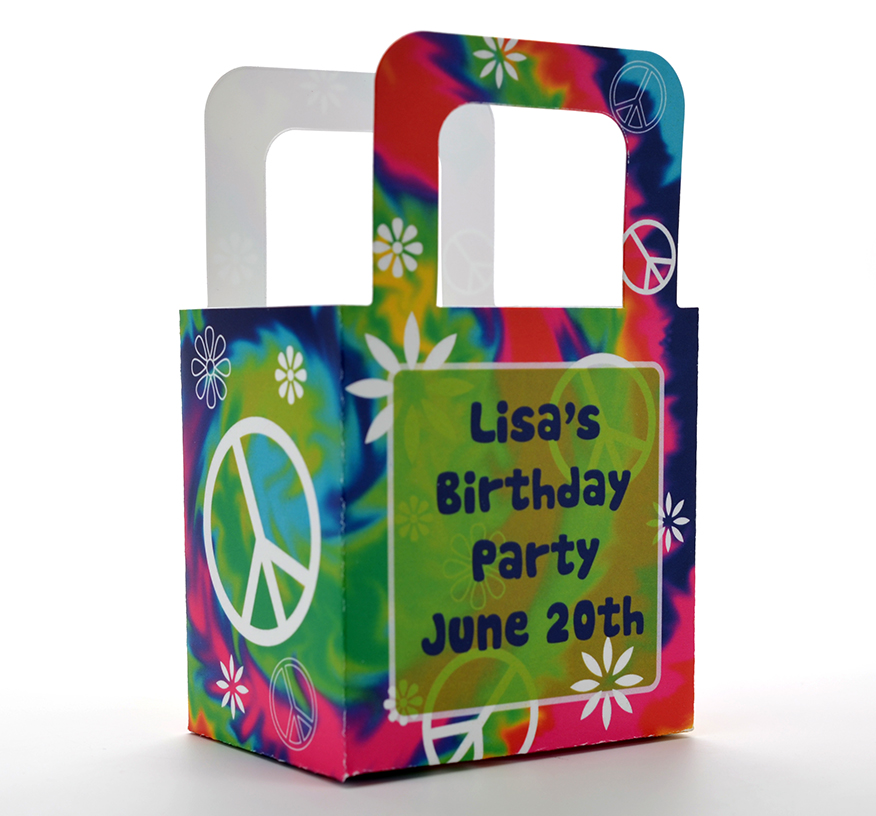 Peace Tie Dye Birthday Party Goodle Bags Candles & Favors