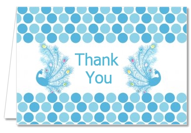 Peacock - Baby Shower Thank You Cards