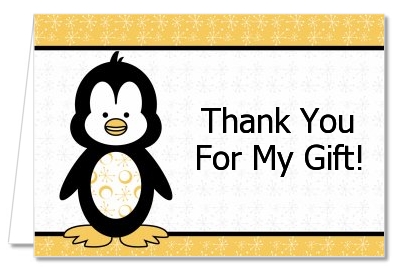 Penguin - Baby Shower Thank You Cards