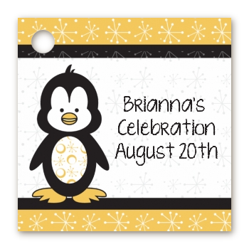 Penguin - Personalized Birthday Party Card Stock Favor Tags