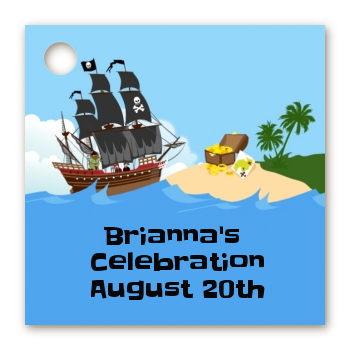 Pirate Ship - Personalized Baby Shower Card Stock Favor Tags