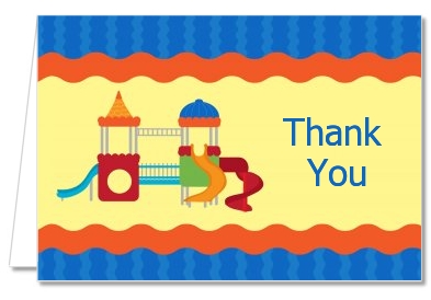 Playground - Birthday Party Thank You Cards