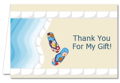 Poolside Pool Party - Birthday Party Thank You Cards