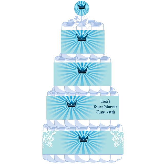 crown diaper cake