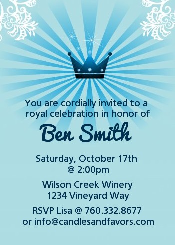 Crown clearance birthday invitations