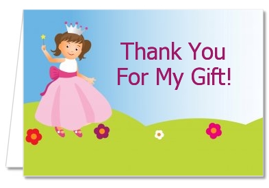 Princess Rolling Hills - Birthday Party Thank You Cards