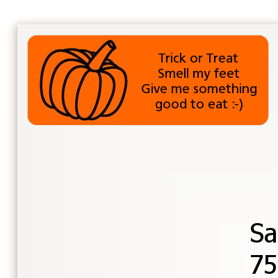 Pumpkin - Halloween Return Address Labels