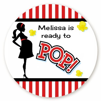 Personalized Stickers on Personalized Sticker Labels   Ready To Pop Baby Shower Sticker Labels
