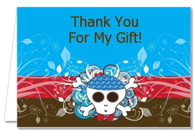 Rock Star Baby Boy Skull - Baby Shower Thank You Cards