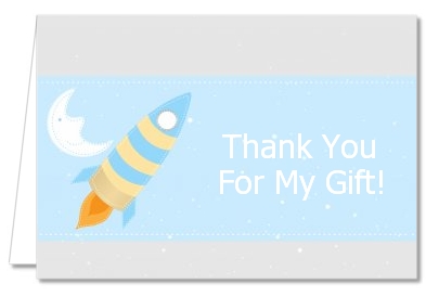 Rocket Ship - Baby Shower Thank You Cards