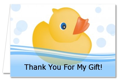 Rubber Ducky - Baby Shower Thank You Cards