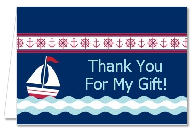 Sailboat Blue - Baby Shower Thank You Cards