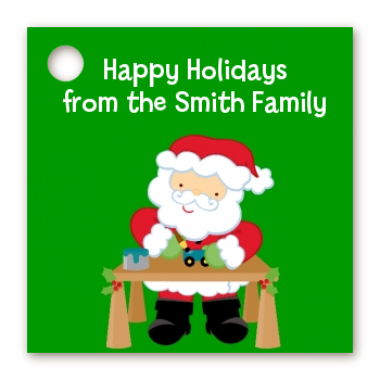 Santa's Work Shop - Personalized Christmas Card Stock Favor Tags