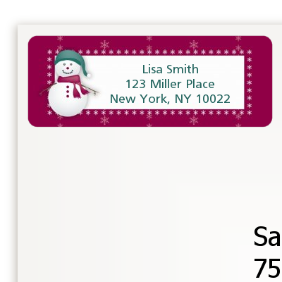 Snowman - Christmas Return Address Labels