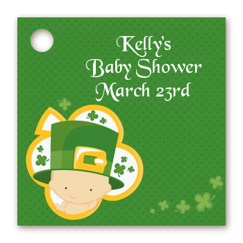 St. Patrick's Baby Shamrock - Personalized Baby Shower Card Stock Favor Tags