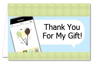 Social Media Texting - Birthday Party Thank You Cards
