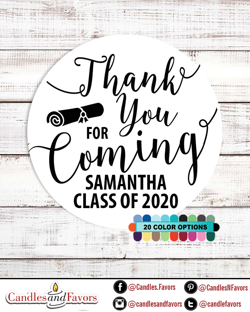 Personalized Graduation Party Thank You Favor Tags