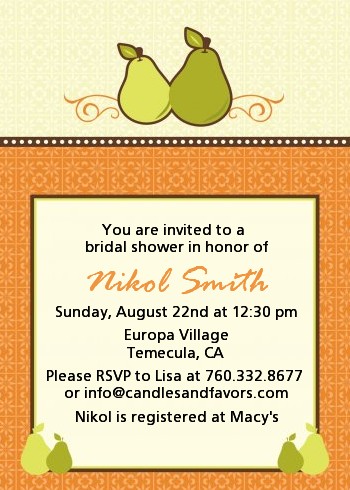 The Perfect Pair - Bridal Shower Invitations