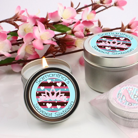Tiara Birthday Party Candle Favors
