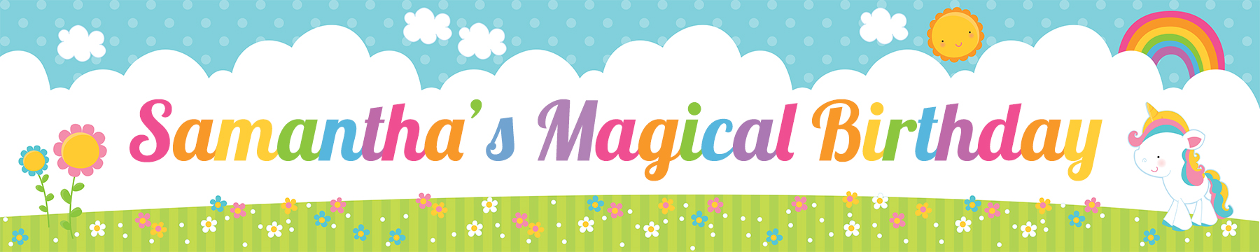 rainbow unicorn birthday party banners birthday party banners