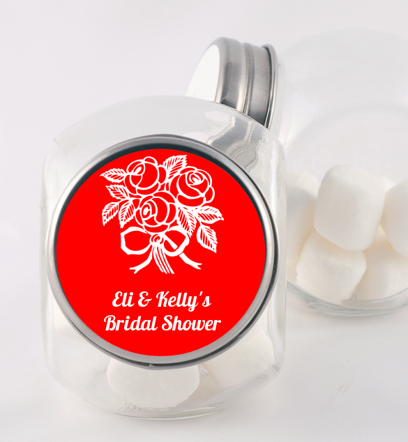 Roses Bridal Shower Candy Jars Candles & Favors