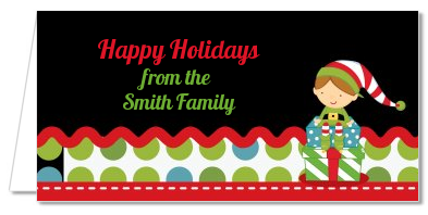 Santa's Little Elf - Personalized Christmas Place Cards