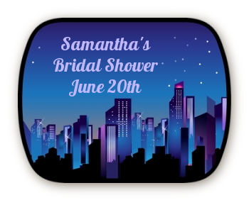 Sex in the City - Personalized Bridal Shower Rounded Corner Stickers