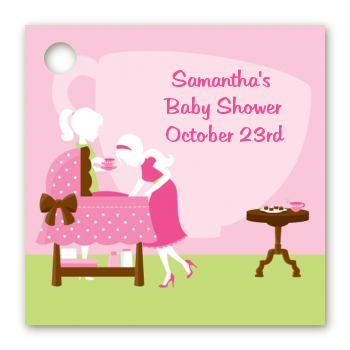 Sip and See It's a Girl - Personalized Baby Shower Card Stock Favor Tags