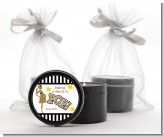 About To Pop Gold Glitter - Baby Shower Black Candle Tin Favors