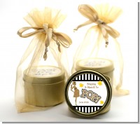About To Pop Gold Glitter - Baby Shower Gold Tin Candle Favors