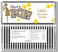 About To Pop Gold Glitter - Personalized Baby Shower Candy Bar Wrappers thumbnail