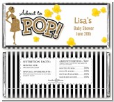 About To Pop Gold Glitter - Personalized Baby Shower Candy Bar Wrappers