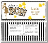 About To Pop Gold Glitter - Personalized Baby Shower Candy Bar Wrappers