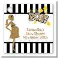 About To Pop Gold Glitter - Personalized Baby Shower Card Stock Favor Tags thumbnail