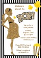 About To Pop Gold Glitter - Baby Shower Invitations thumbnail