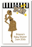 About To Pop Gold Glitter - Custom Large Rectangle Baby Shower Sticker/Labels