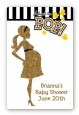 About To Pop Gold Glitter - Custom Large Rectangle Baby Shower Sticker/Labels thumbnail