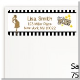 About To Pop Gold Glitter - Baby Shower Return Address Labels