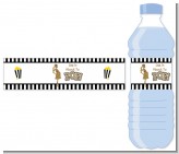 About To Pop Gold Glitter - Personalized Baby Shower Water Bottle Labels