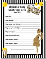 About To Pop Gold Glitter - Baby Shower Wishes For Baby Card