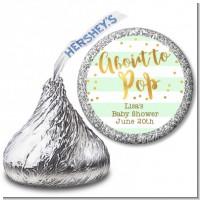 About To Pop Gold - Hershey Kiss Baby Shower Sticker Labels